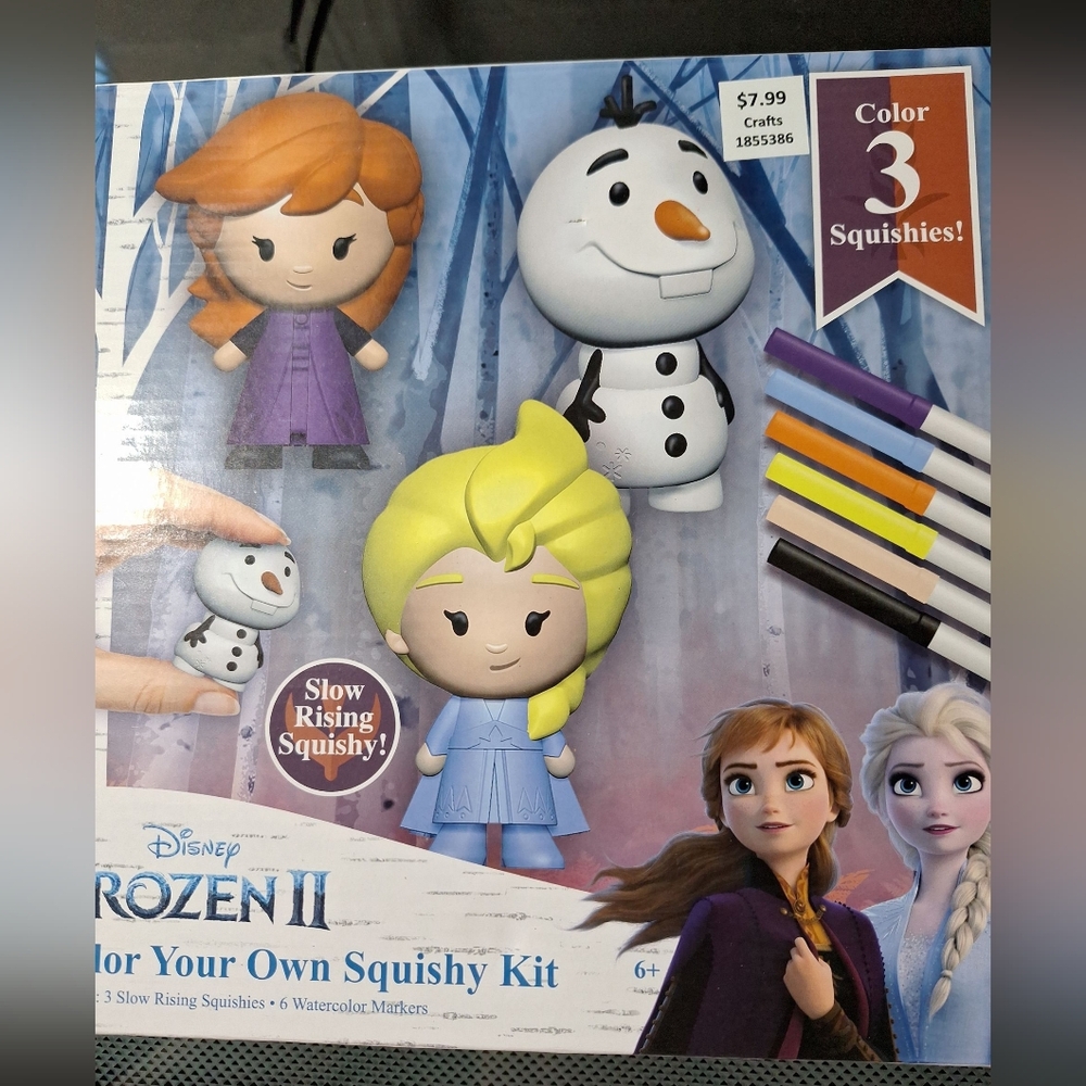🎁Disney Frozen II Squishy Coloring Set with Purple and Blue